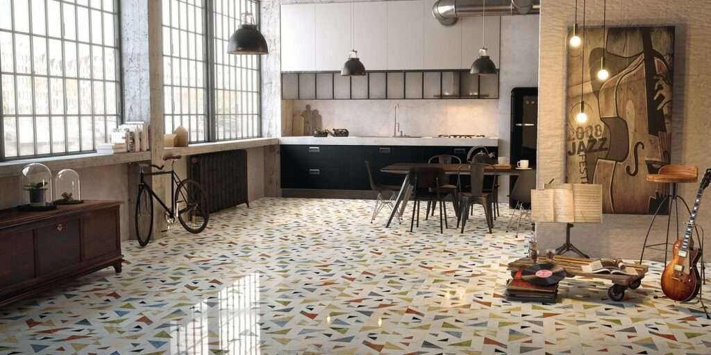 Terrazzo Revival kitchen tile design