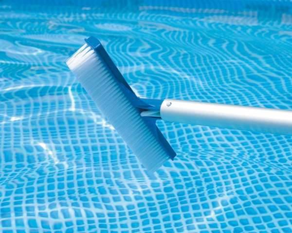 brushing and scrubbing of swimming pool